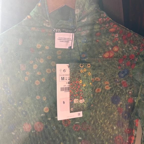 ZARA | Gustav Klimt "Farm Garden with Sunflowers" Bodysuit | Medium - Picture 7 of 7